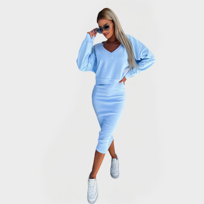Letní set s mikinou a šaty pro pohodlí a styl
