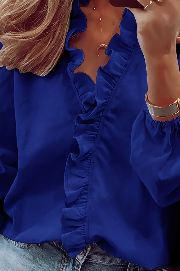 Cordelia | Halenka s volánky a výstřihem do V