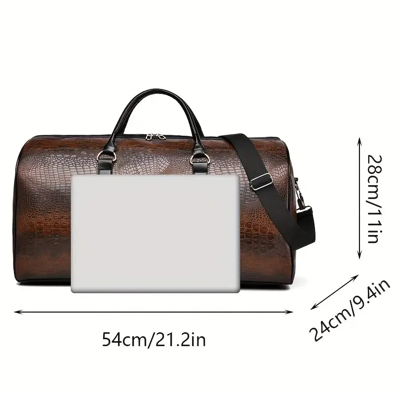 Lucas™ - Vintage vzor krokodýlí kůže cestovní taška