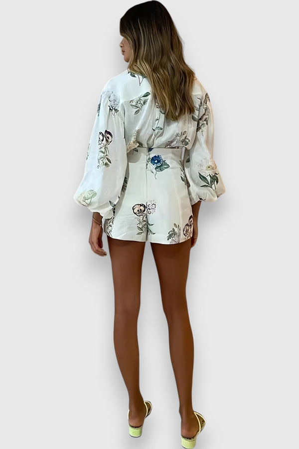 Dvoudílná sada s živým květinovým vzorem