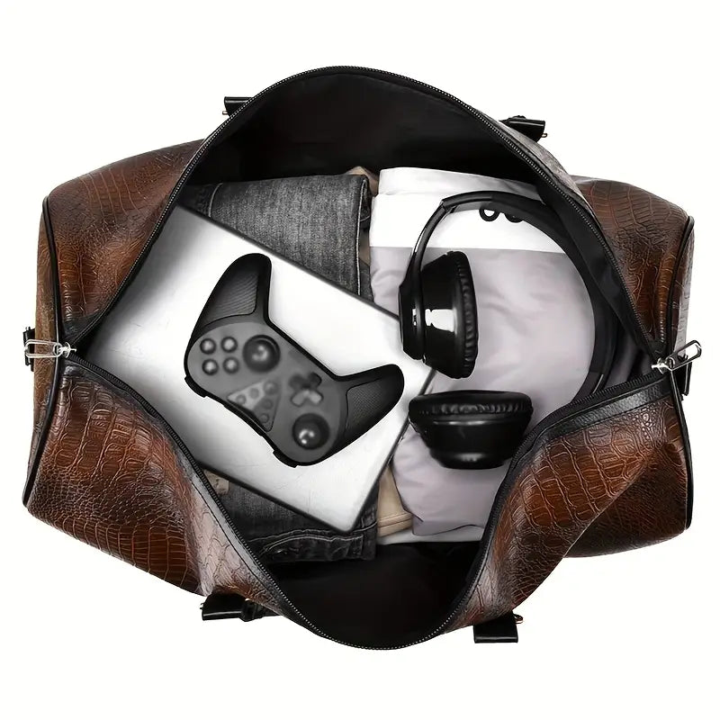 Lucas™ - Vintage vzor krokodýlí kůže cestovní taška