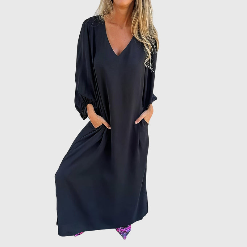 Carol™ - dlouhé bohémské šaty s kapsami