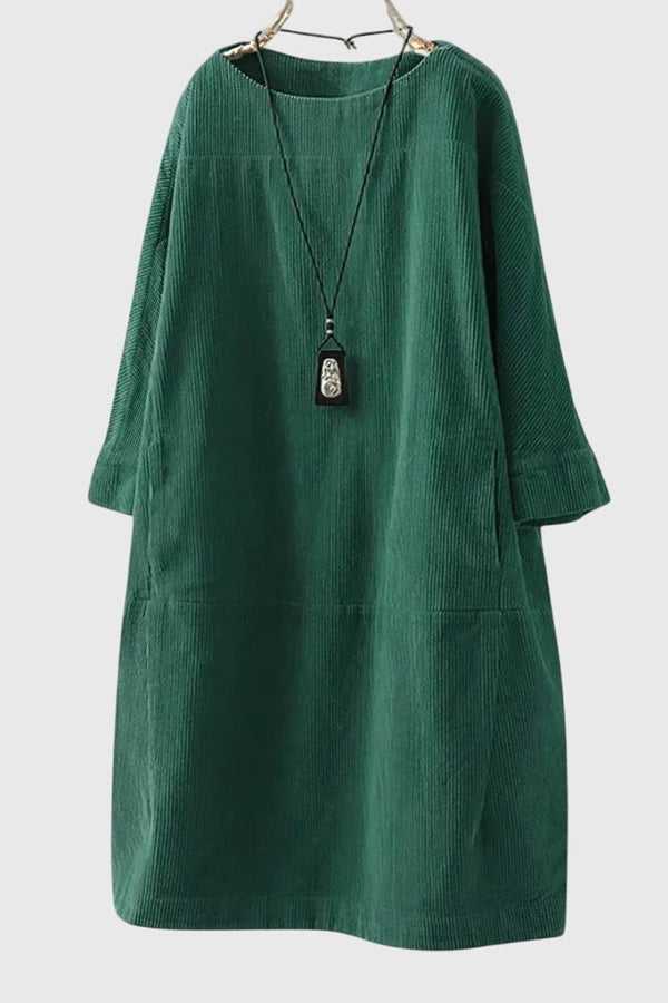 Grace | Volné midi šaty z manšestru