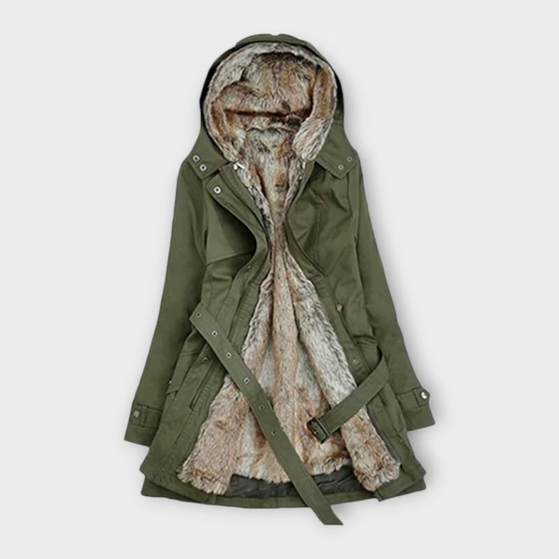 Mikash - Pohodlný kabát s kožešinovou podšívkou