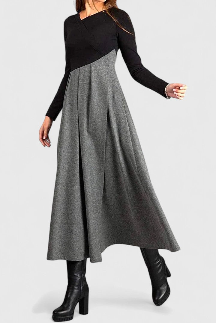 Janet | Elegantní maxi šaty s dlouhým rukávem