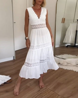 Eleni | Elegantní šaty s krajkou a výstřihem do V