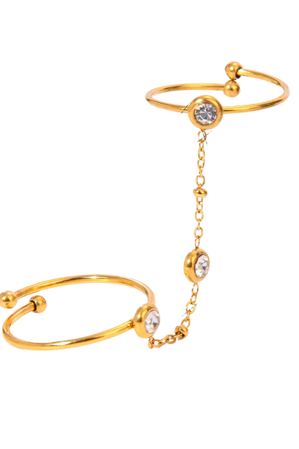 Zlatý prsten s řetízkem Nova