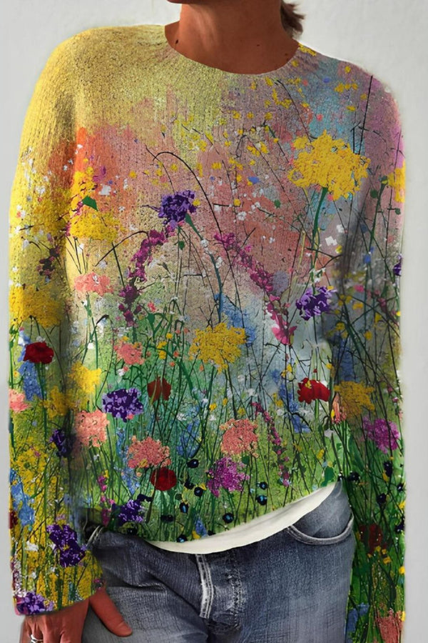 Wilma® | Soft sweater with floral art