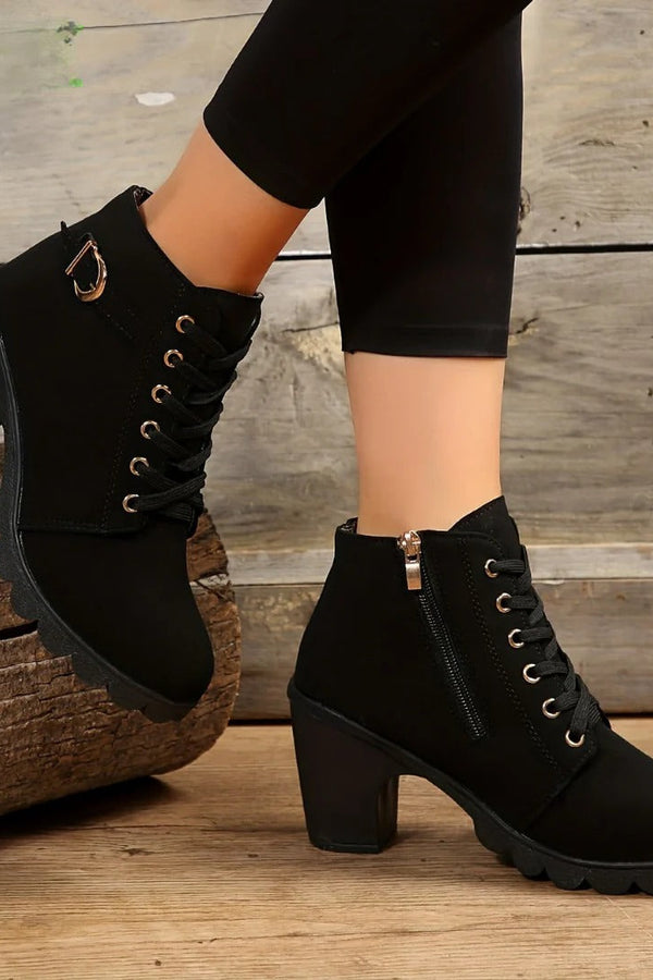 Yael - Luxusní šněrovací lodičky kozačky