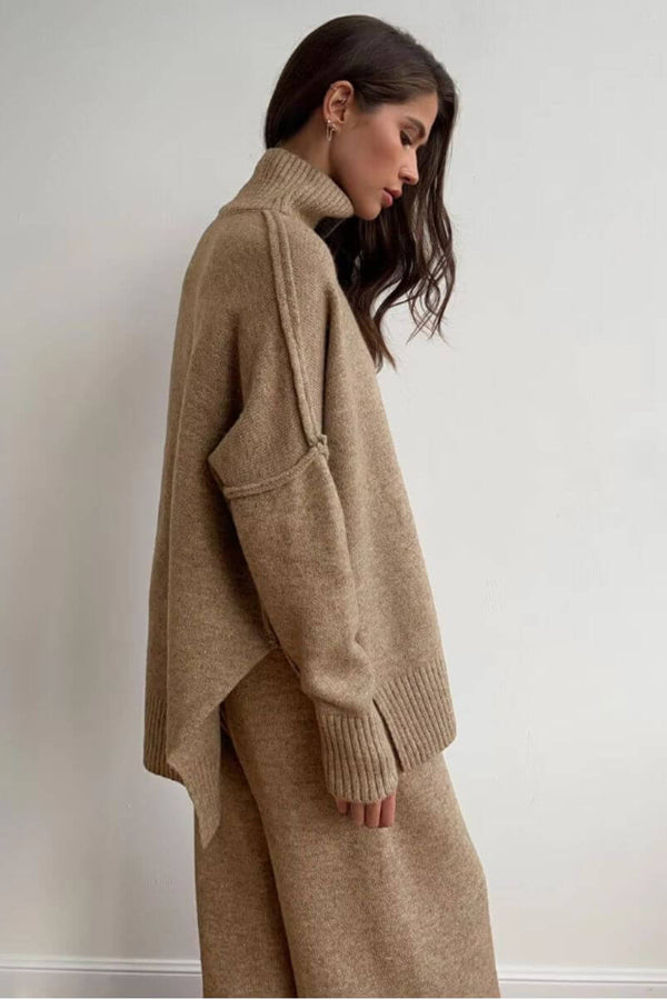 Stella - Volné pohodlné pletené kalhoty sada