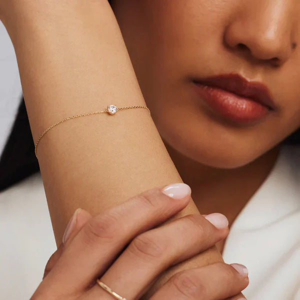 Náramek s kamenem Moissanite Cléa | Zlato