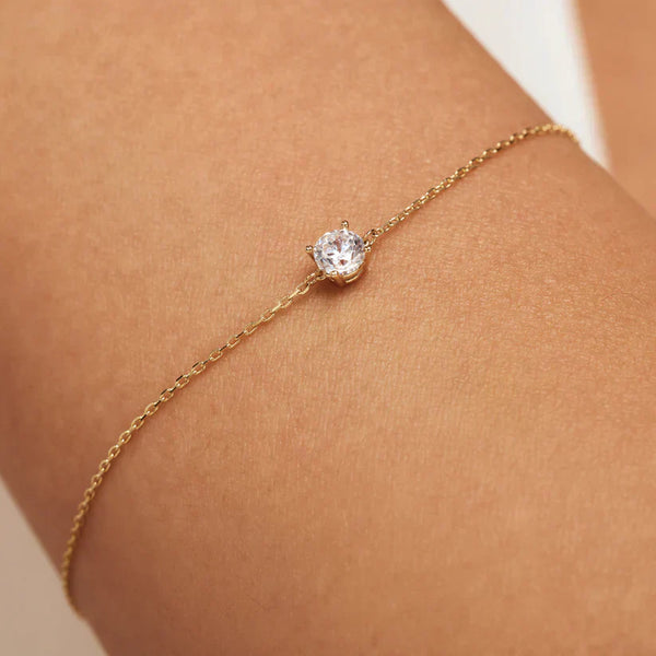 Náramek s kamenem Moissanite Cléa | Zlato