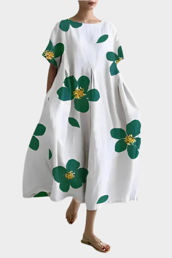 Pohodlné dlouhé retro šaty