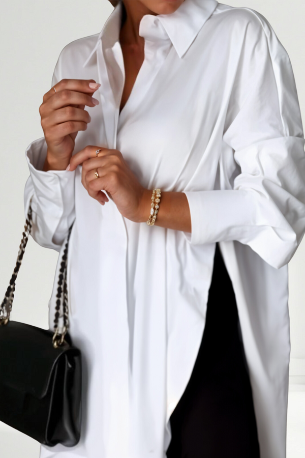 Lucrece | Košile s velkými klopami a knoflíky