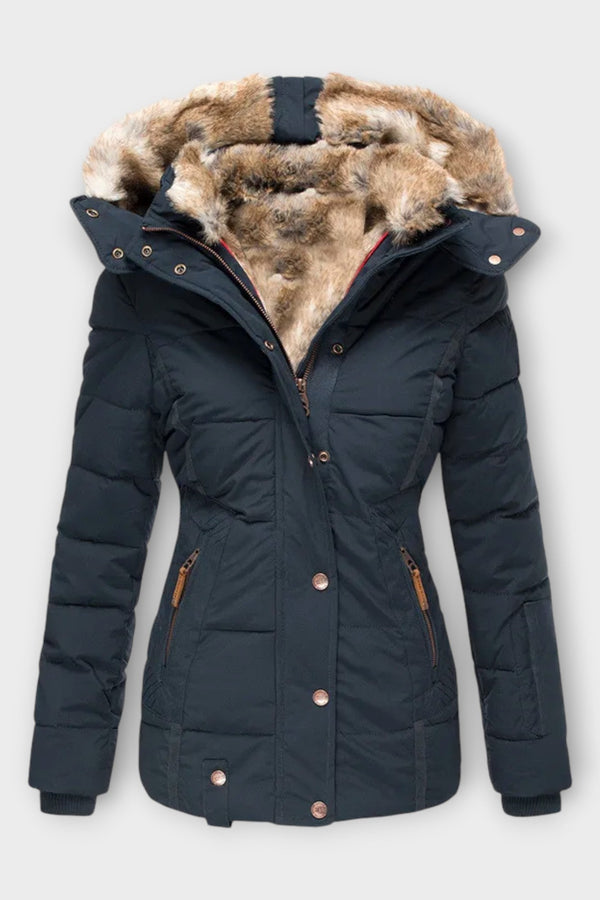 Emine - Pohodlná bunda s umělým kožíškem