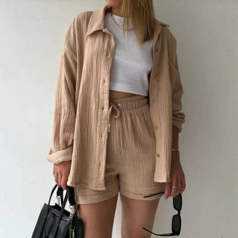 Adelie | Stylová volná košile na knoflíky sada