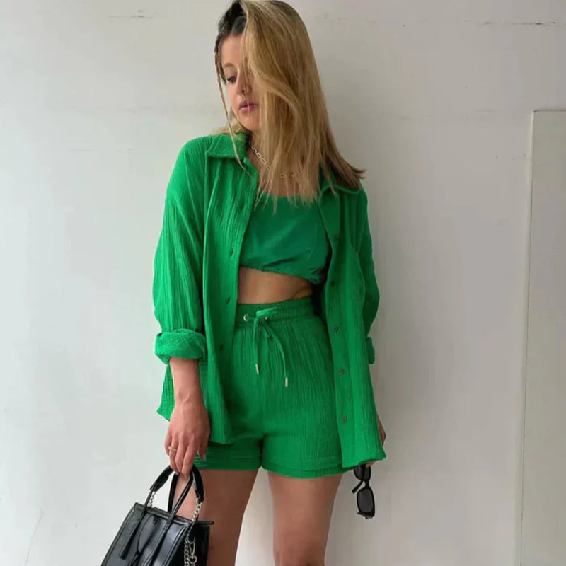 Adelie | Stylová volná košile na knoflíky sada