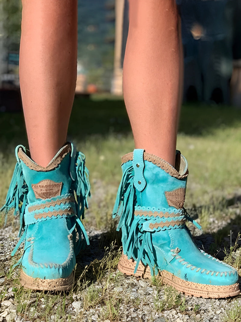 Meri | Boho boty s třásněmi