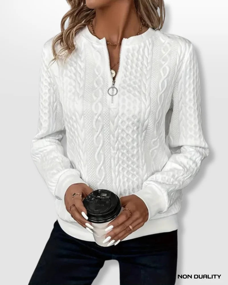 Svetr na zip s tématem neduality