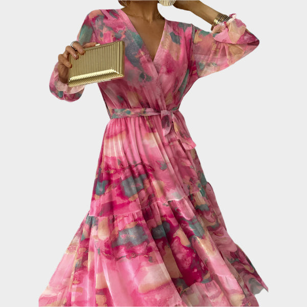 Midi šaty s květinami