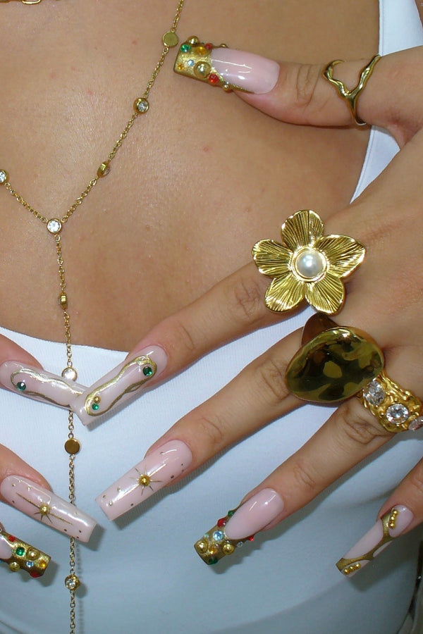 Nastavitelný prsten s květem Thalia