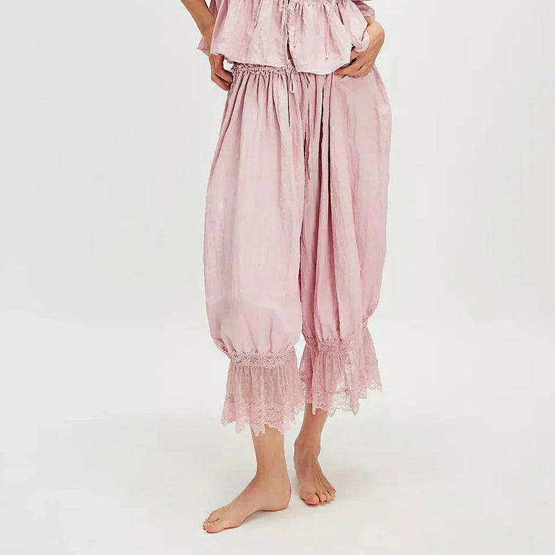Boho krajkové kalhoty