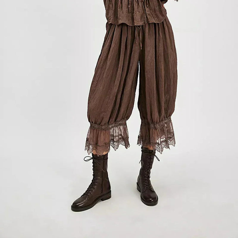 Boho krajkové kalhoty
