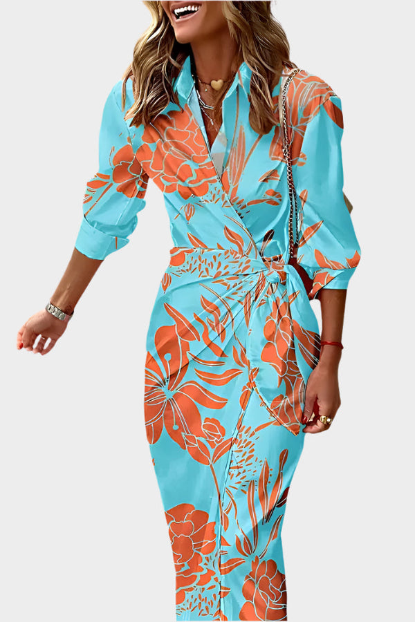 Midi šaty s proužkovaným vzorem