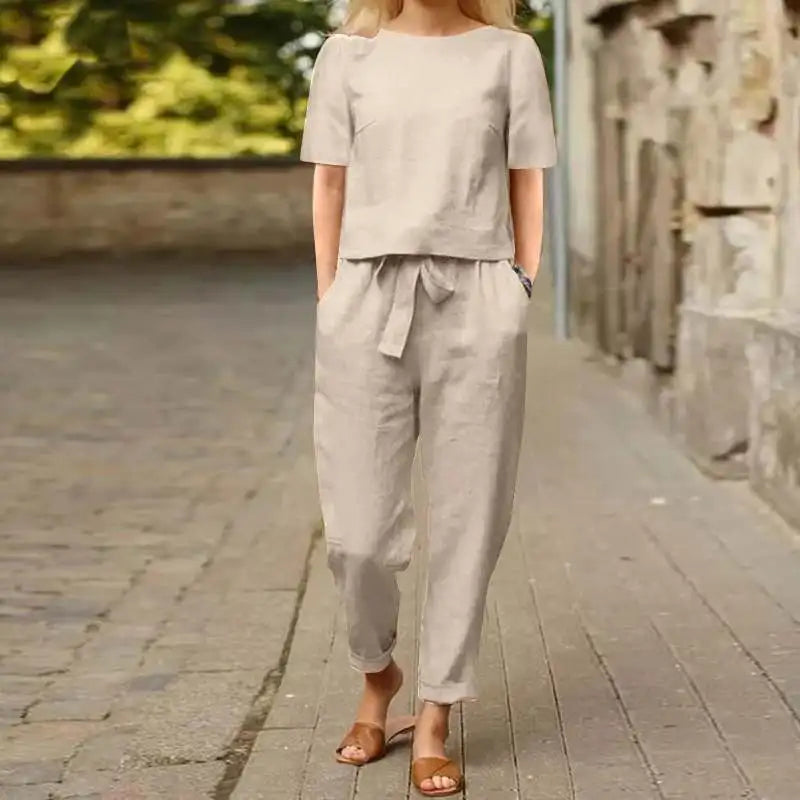 Lily | Dvoudílná lněná souprava
