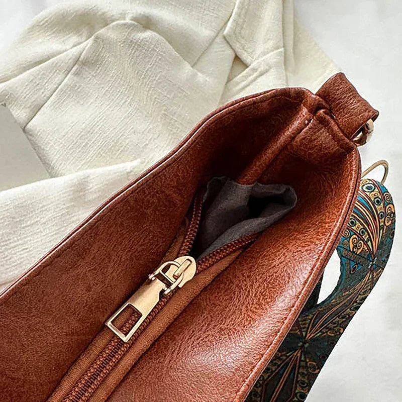 Alora - Vintage kožená crossbody kabelka z PU kůže