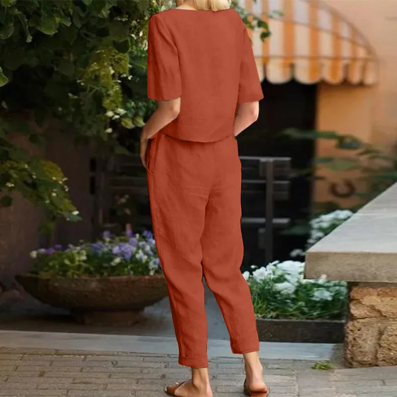 Lily | Dvoudílná lněná souprava