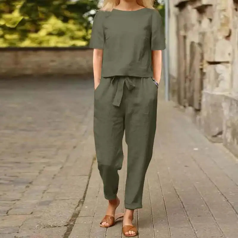 Lily | Dvoudílná lněná souprava