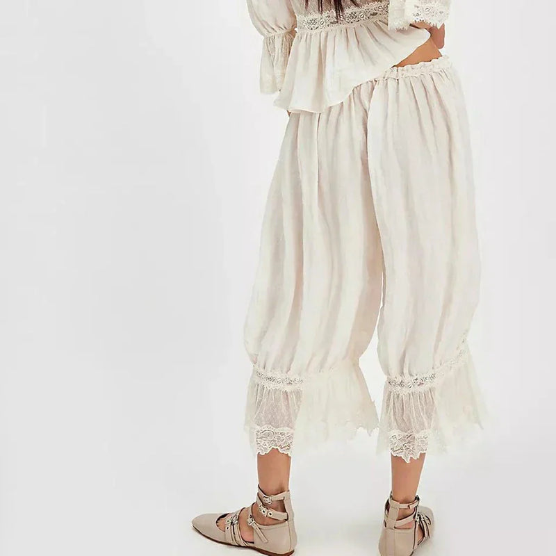 Boho krajkové kalhoty