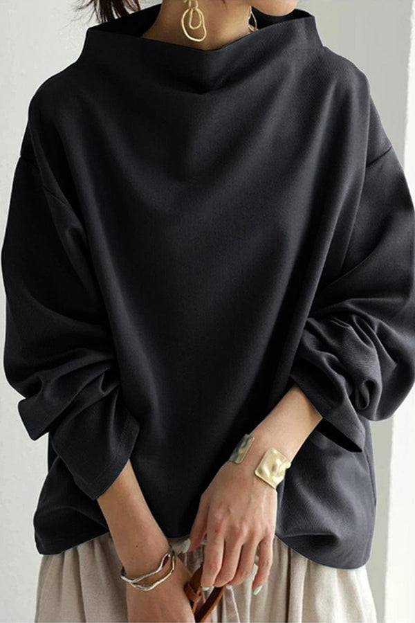 Wanda | Měkký pletený top s vysokým límcem