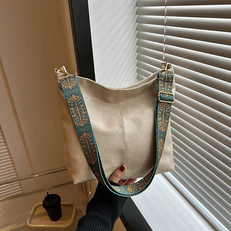 Alora - Vintage kožená crossbody kabelka z PU kůže