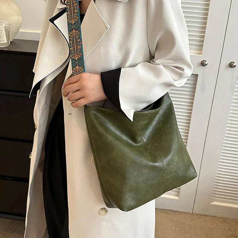 Alora - Vintage kožená crossbody kabelka z PU kůže
