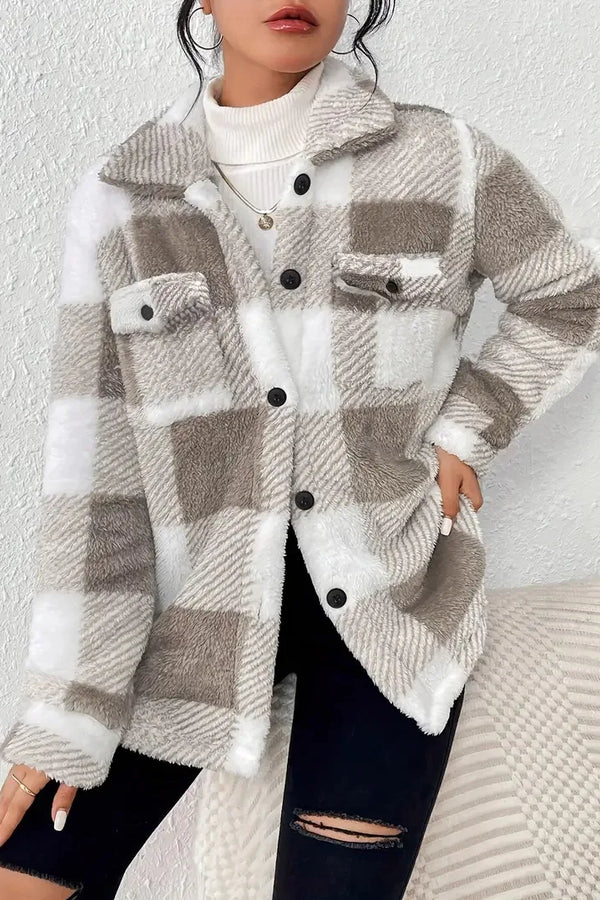 Martin | Stylová kostkovaná fleecová bunda