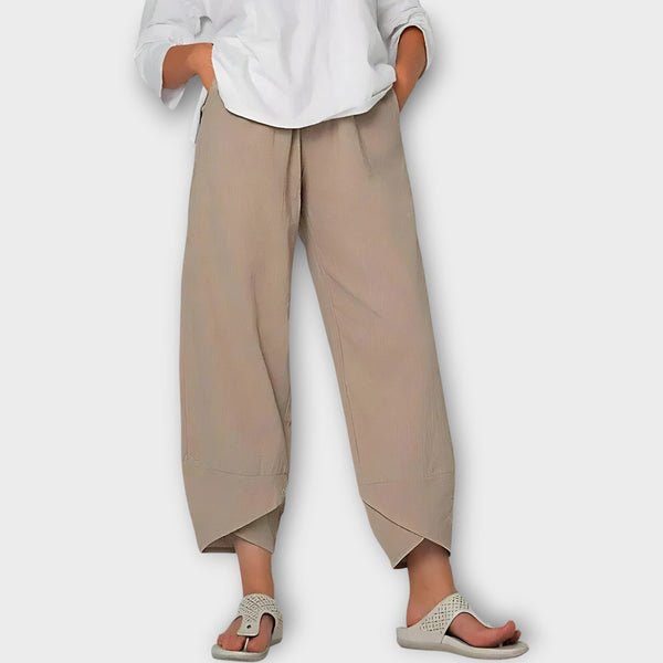Elegantní lněné kalhoty
