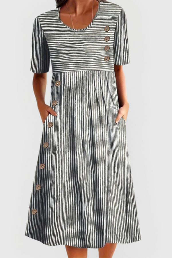 Wanda™ pruhované midi šaty