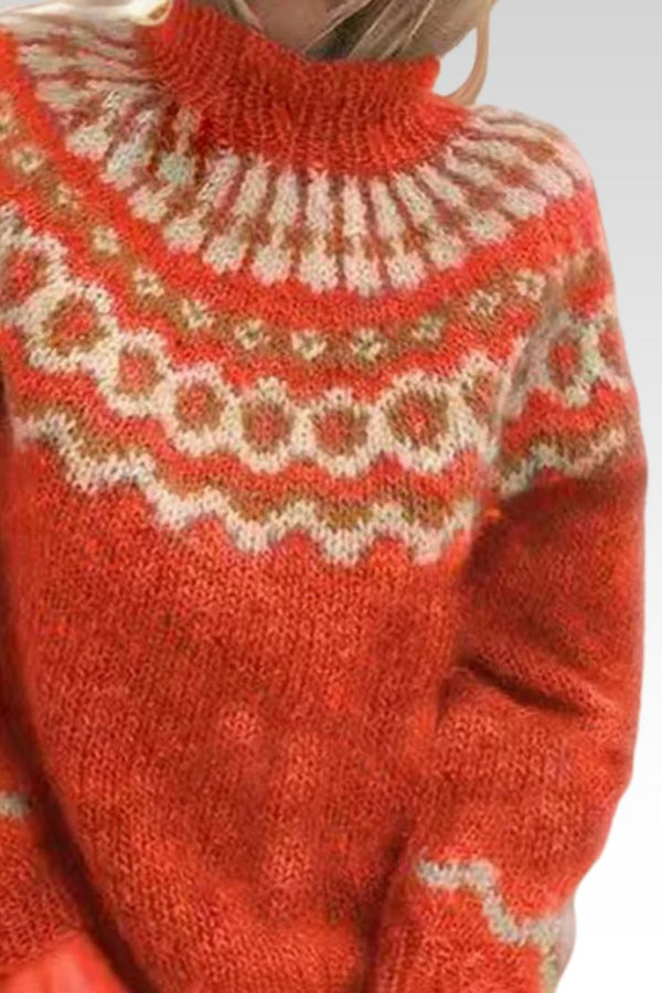 Olivia | Pohodlný svetr s vysokým límcem