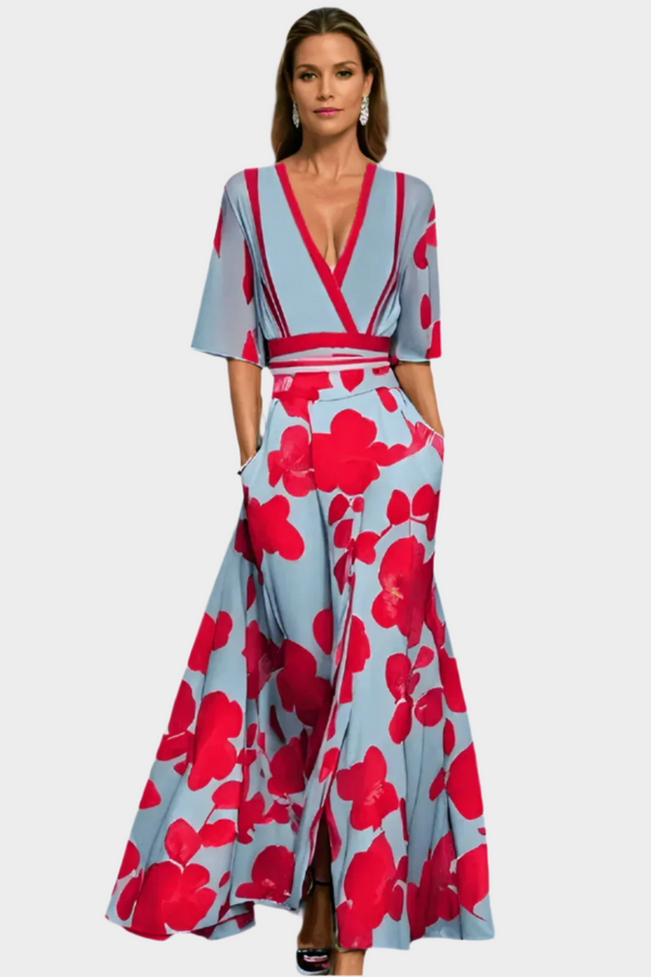 Volné pruhované šaty s kapsami