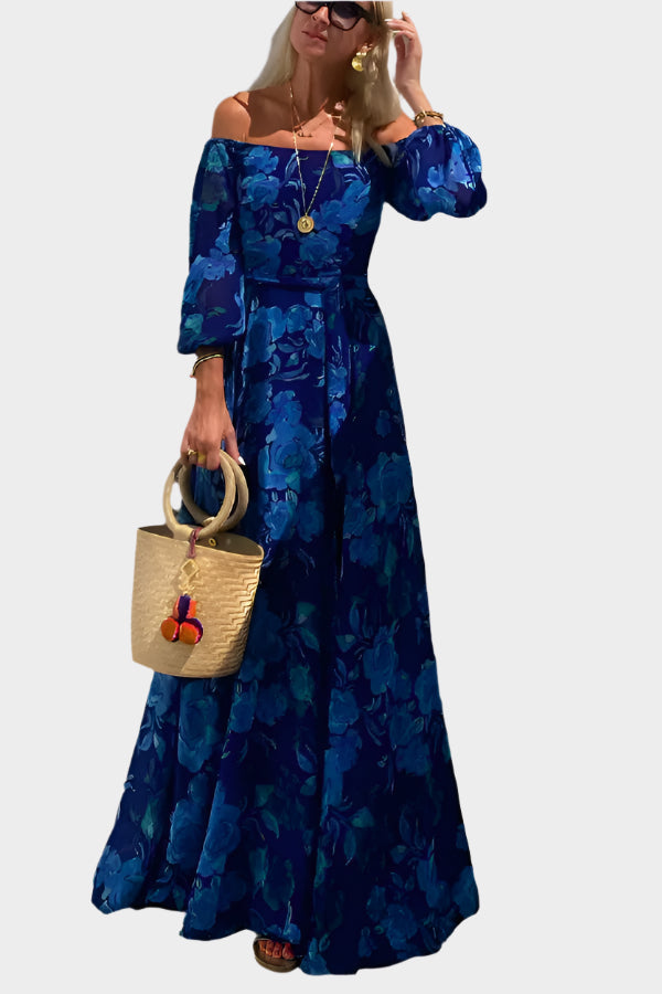 Vzdušné dlouhé šaty bez ramen