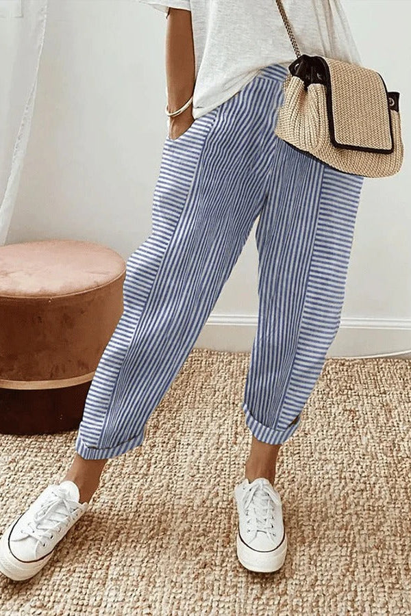 Donna™ - pruhované kalhoty