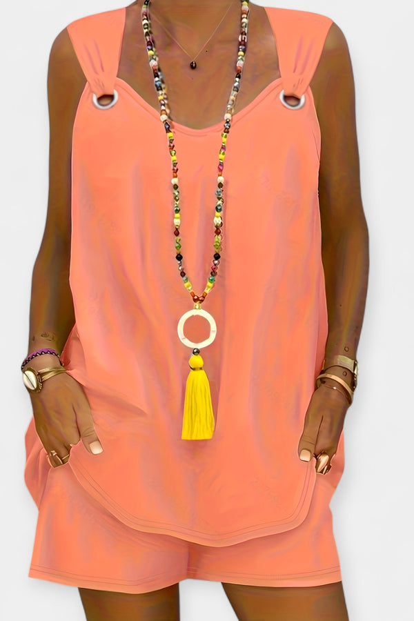 Set bezrukávové halenky a šortek