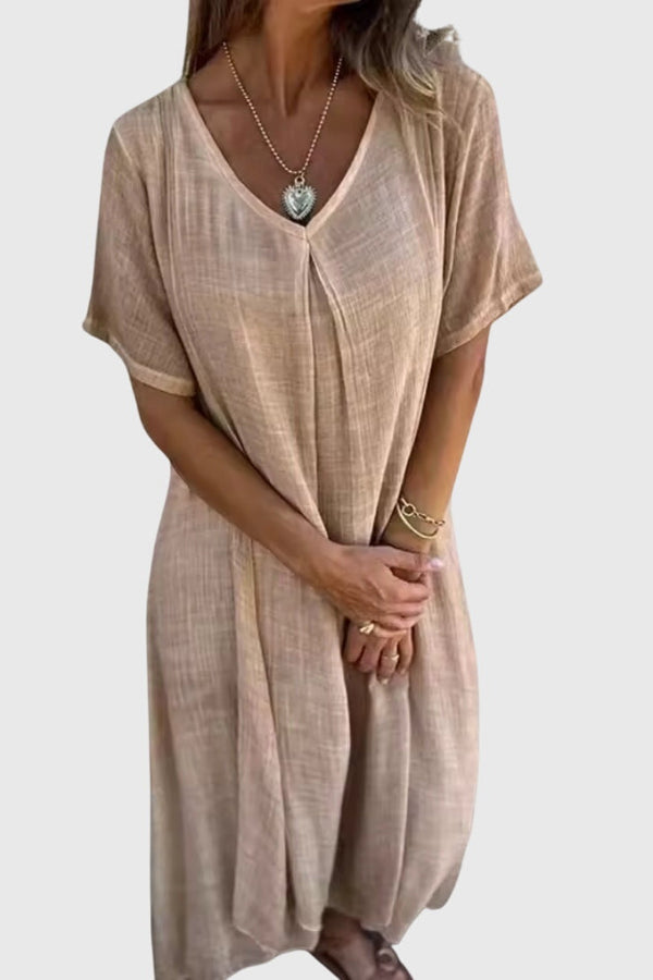 Fiona™ – Elegantní lehké šaty s výstřihem do V
