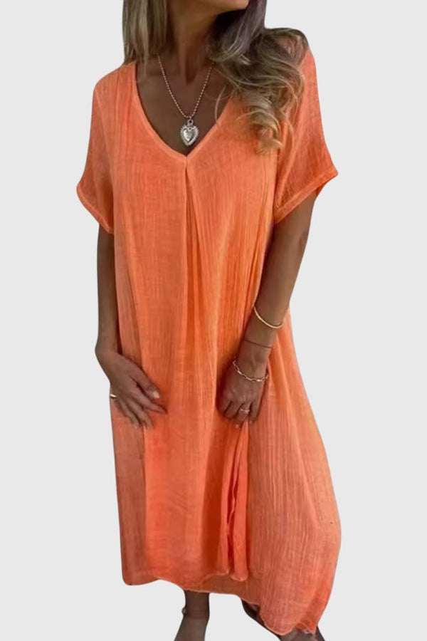 Fiona™ – Elegantní lehké šaty s výstřihem do V