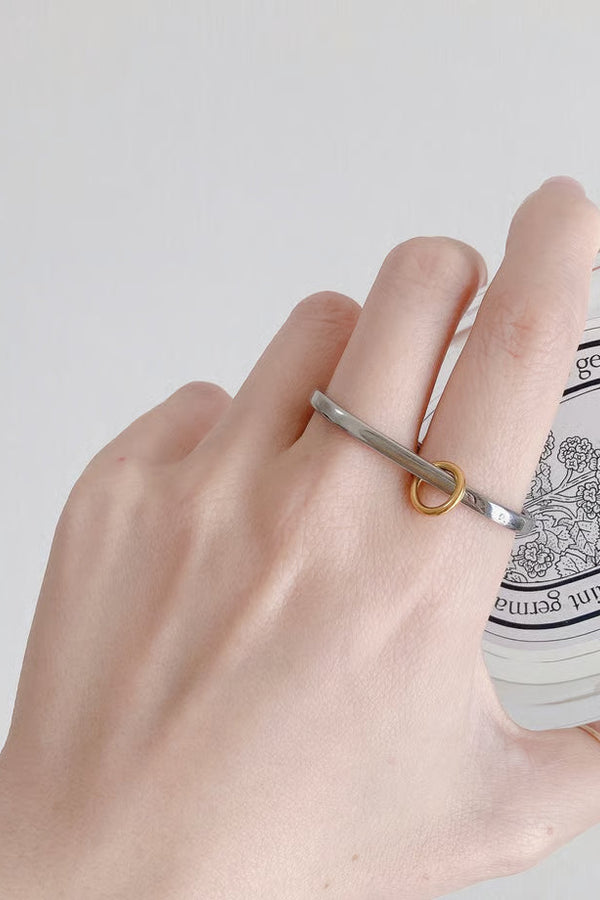 Dvojitý smíšený kovový prsten