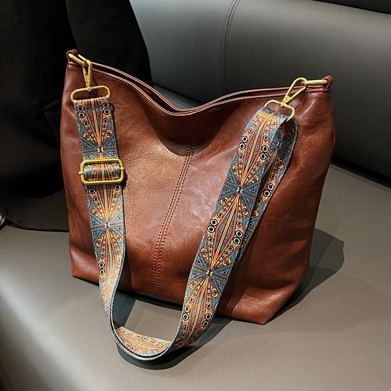 Alora - Vintage kožená crossbody kabelka z PU kůže