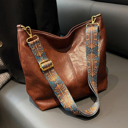 Alora - Vintage kožená crossbody kabelka z PU kůže