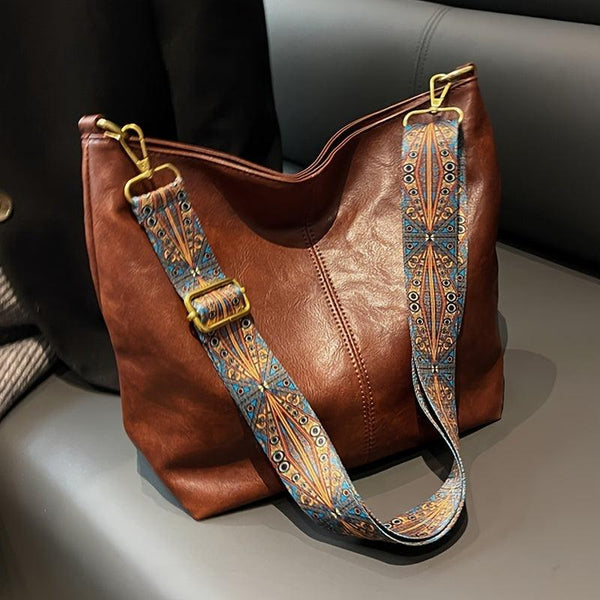 Alora - Vintage kožená crossbody kabelka z PU kůže